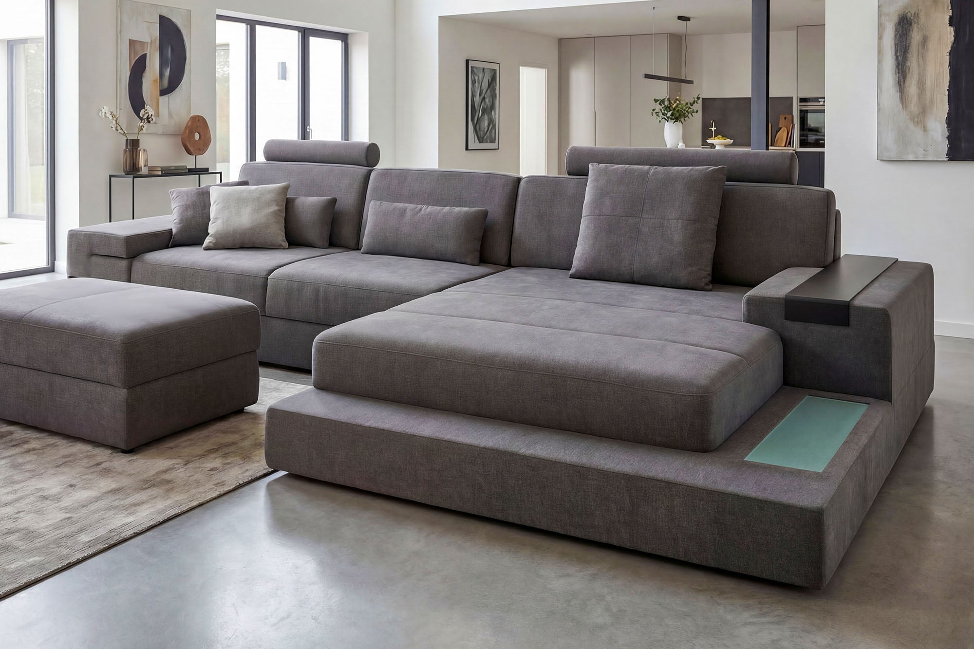 Bruno III [S] Stoffsofa mit Ottomane