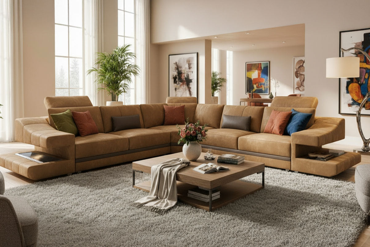 Clara [S] Stoff Wohnlandschaft L-Form