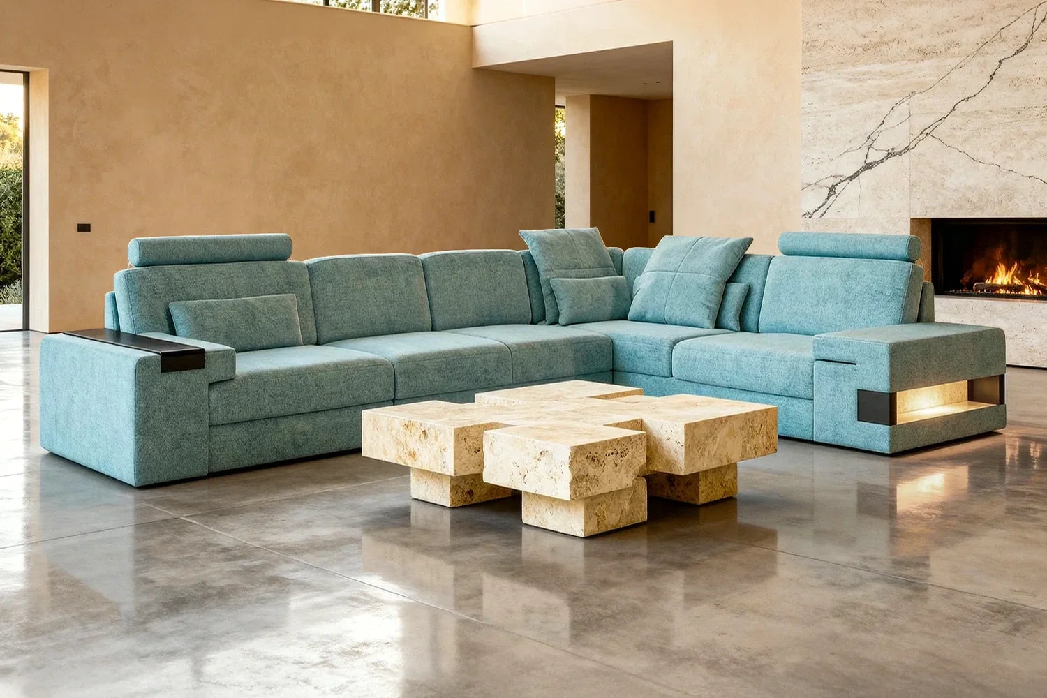 Bruno II [S] Stoff Wohnlandschaft L-Form