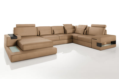 Bruno [S] Leder Wohnlandschaft U-Ottomane