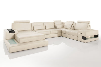Bruno [S] Leder Wohnlandschaft U-Ottomane