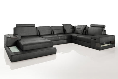 Bruno [S] Leder Wohnlandschaft U-Ottomane
