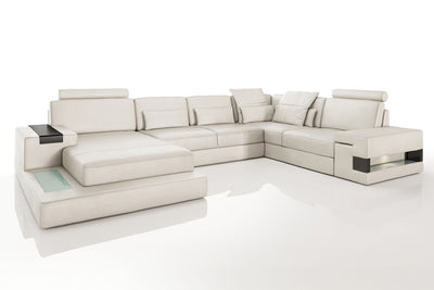 Bruno [S] Leder Wohnlandschaft U-Ottomane
