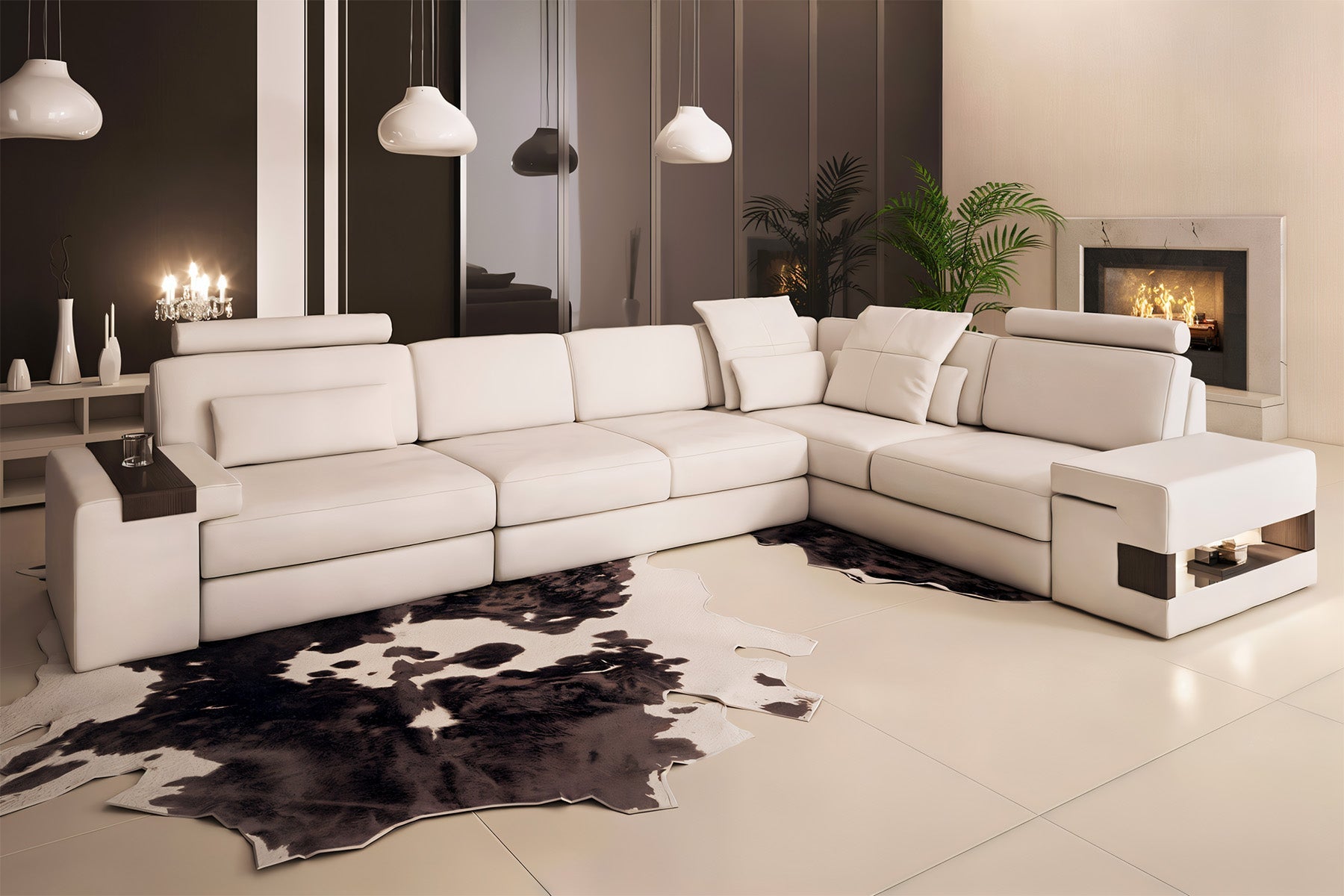 Bruno II [S] Leder Wohnlandschaft L-Form
