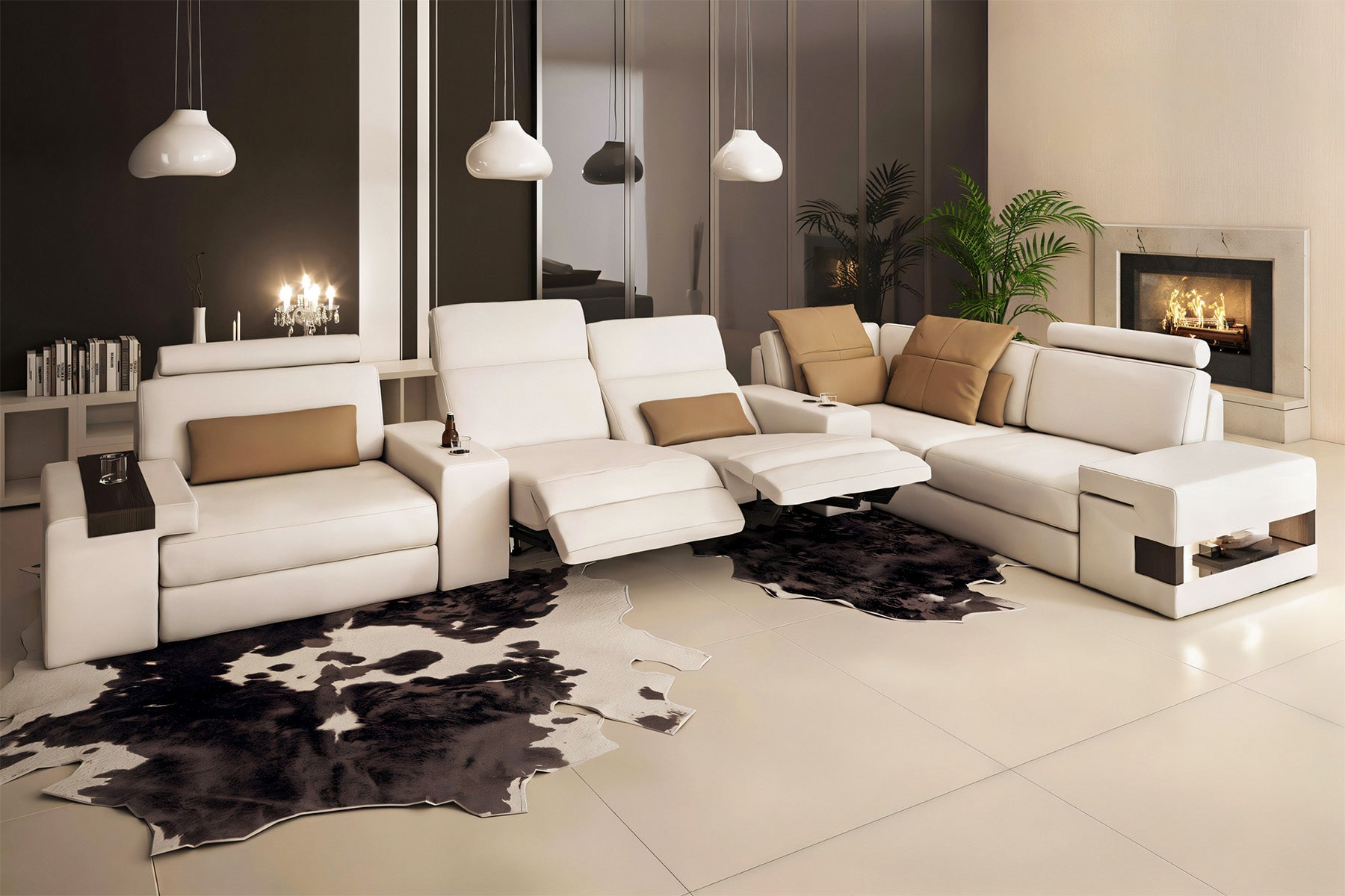 Bruno II [S] Leder Wohnlandschaft L-Form
