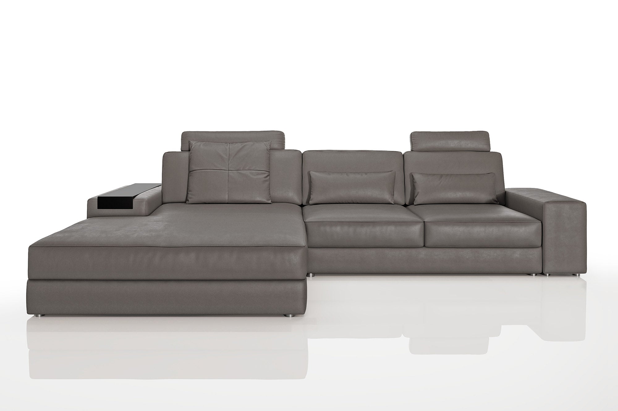 Bruno III [P] Ledersofa mit Ottomane