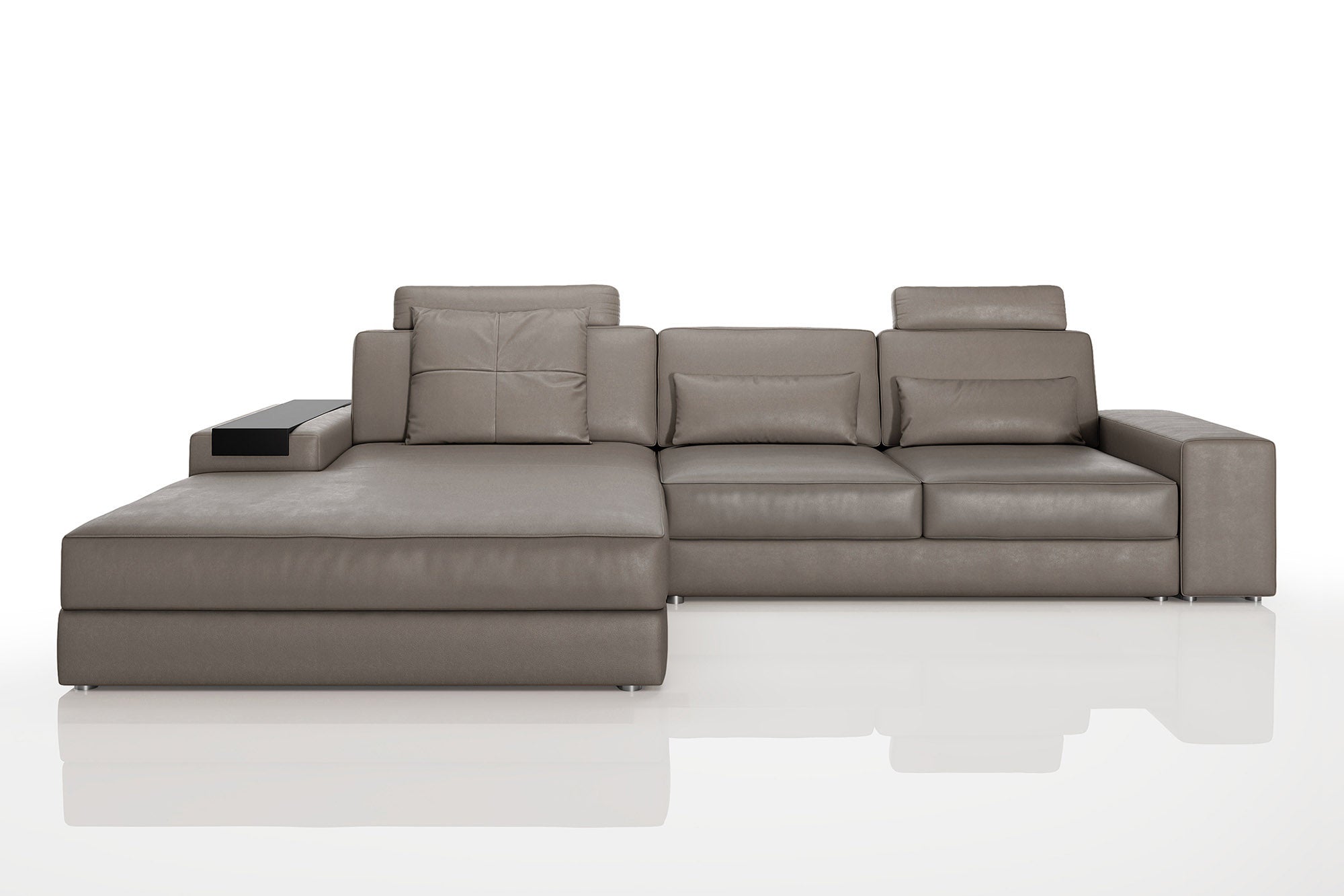 Bruno III [P] Ledersofa mit Ottomane