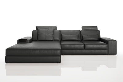 Bruno III [P] Ledersofa mit Ottomane