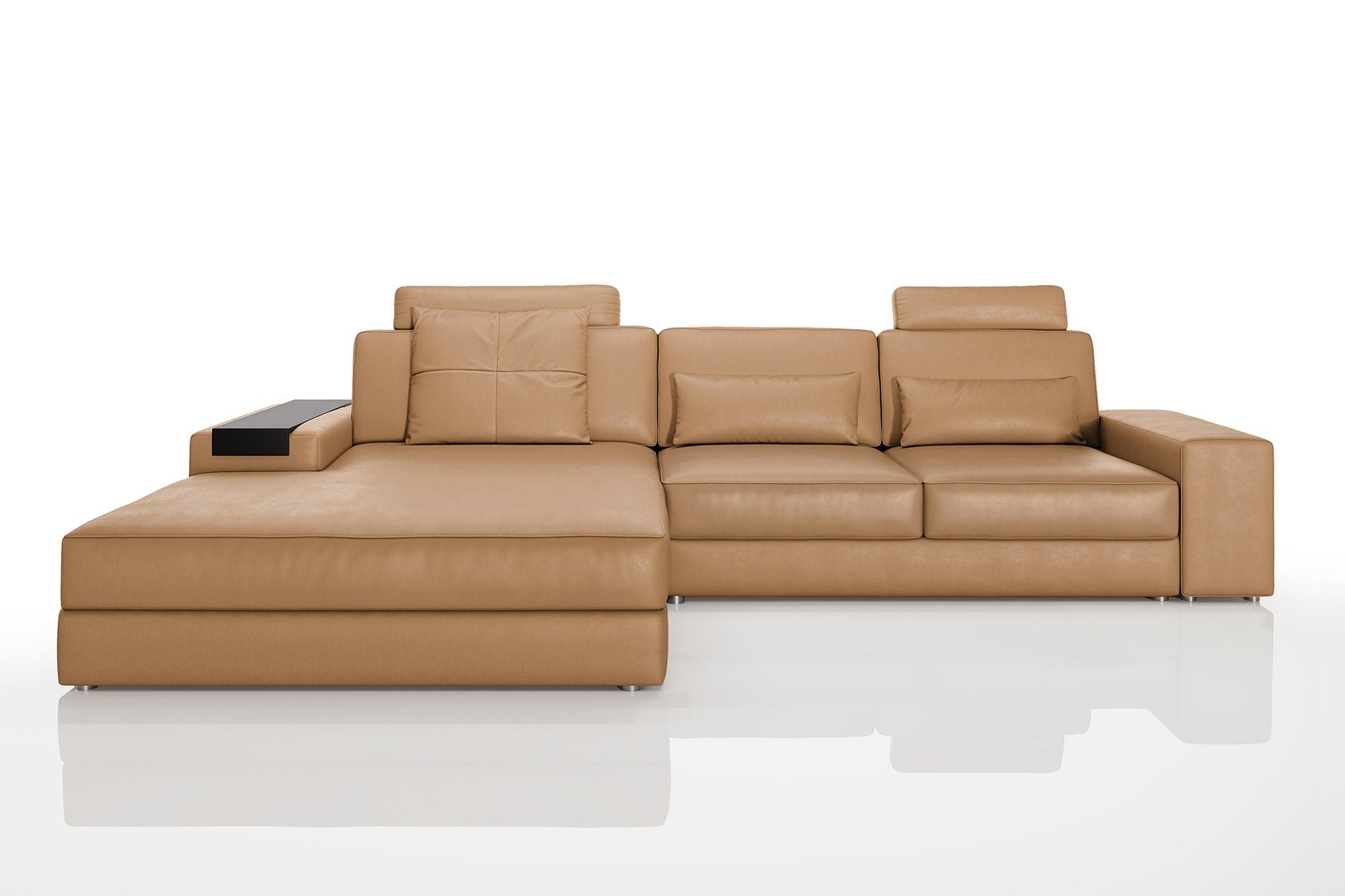 Bruno III [P] Ledersofa mit Ottomane