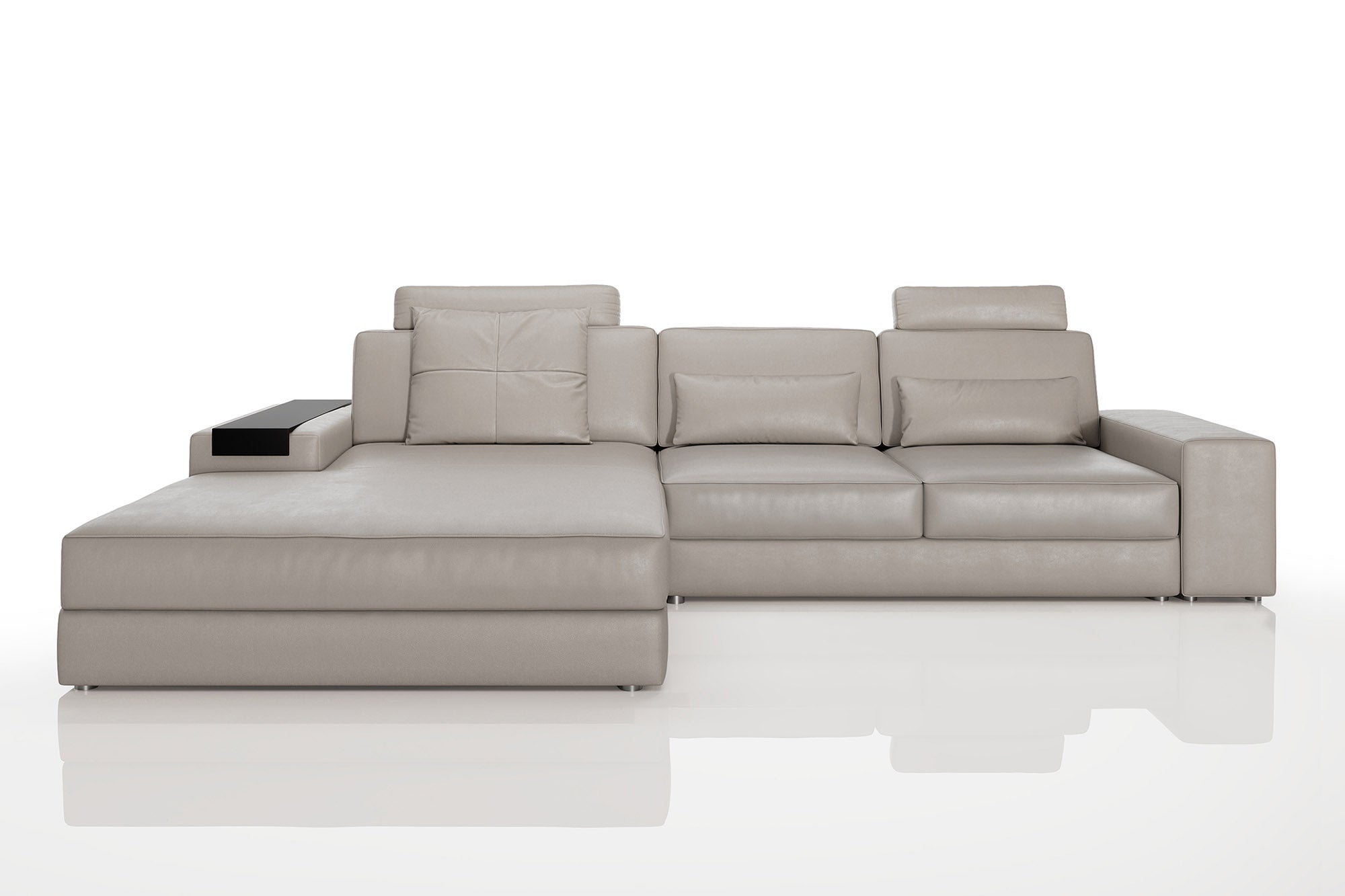Bruno III [P] Ledersofa mit Ottomane
