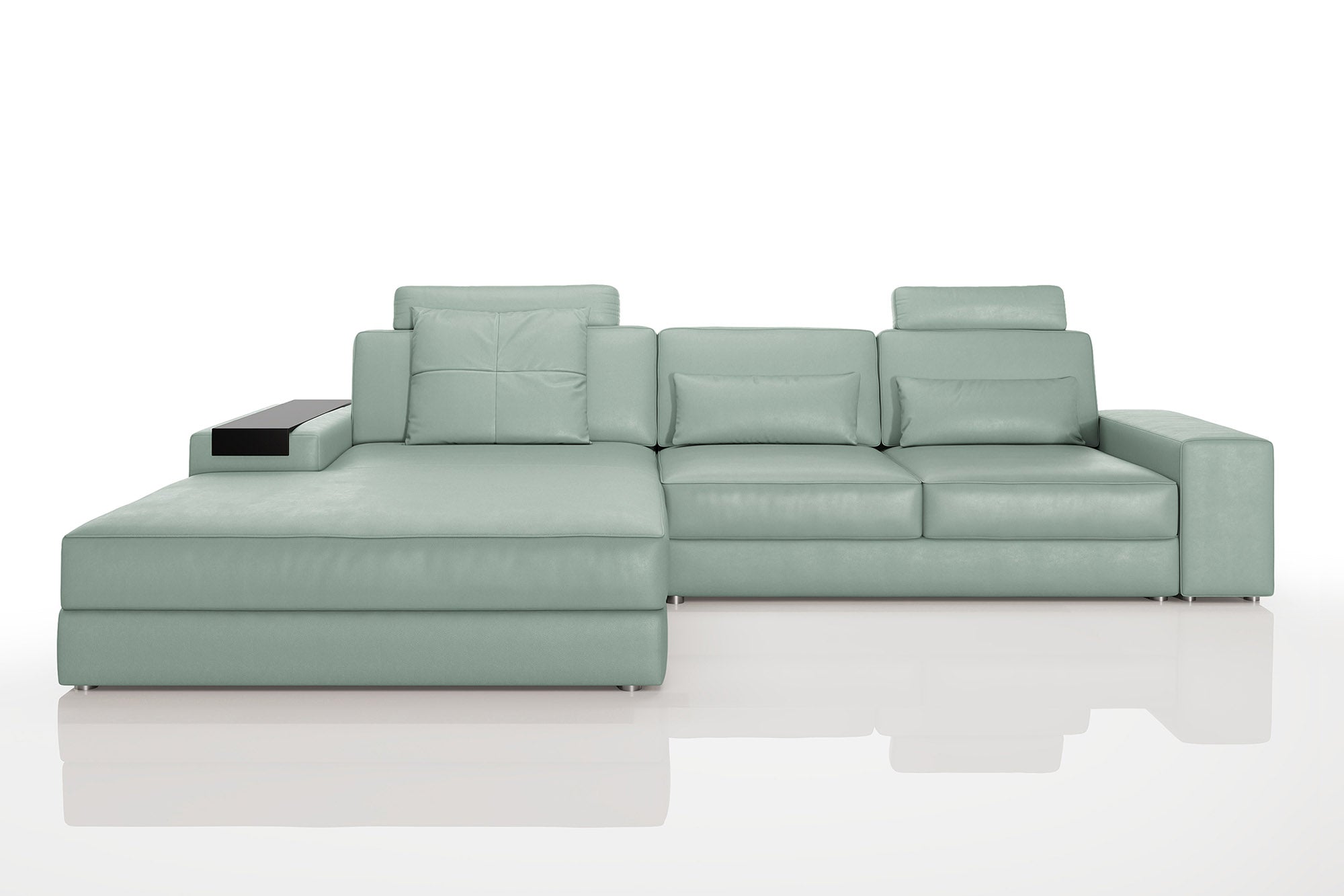 Bruno III [P] Ledersofa mit Ottomane