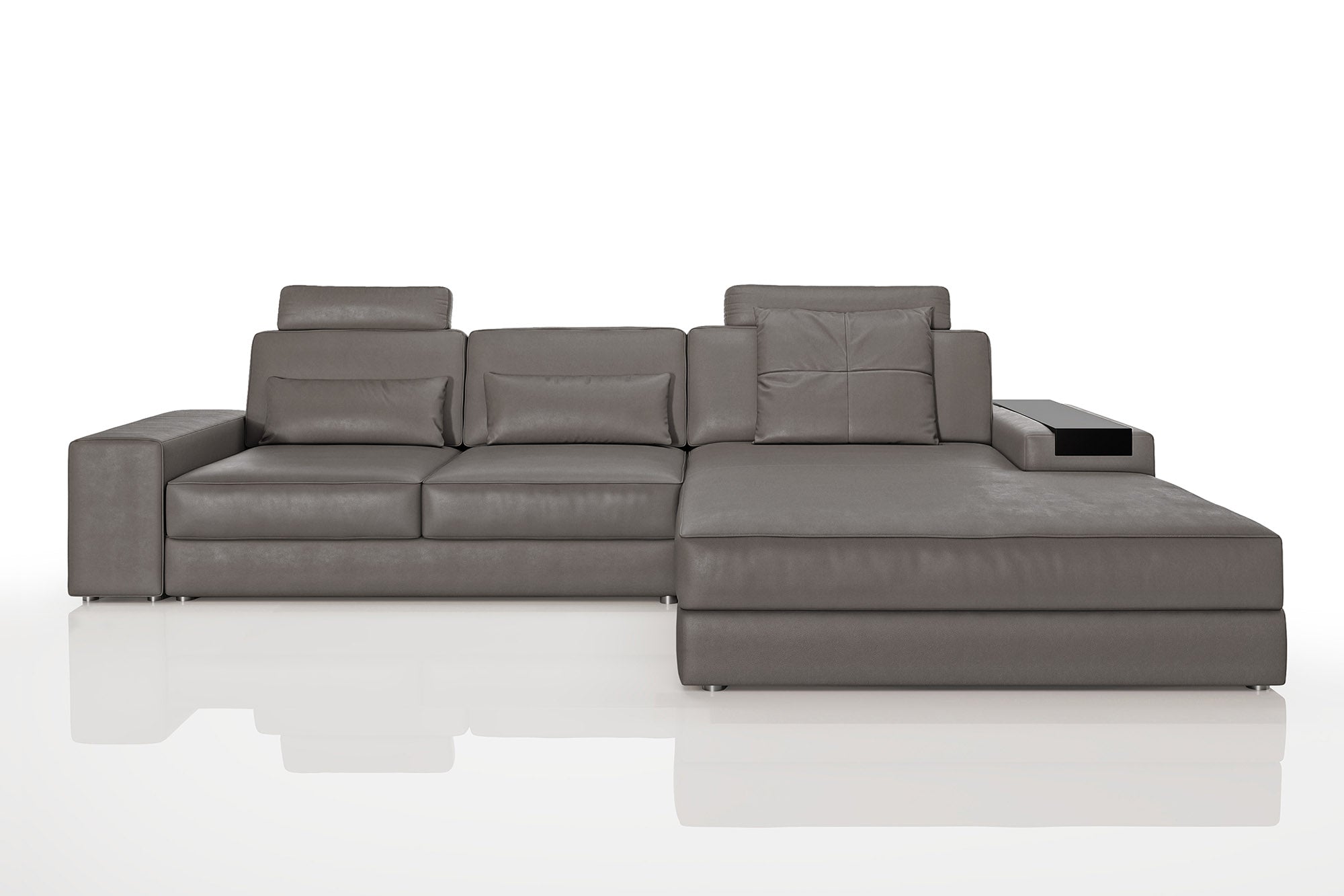 Bruno III [P] Ledersofa mit Ottomane