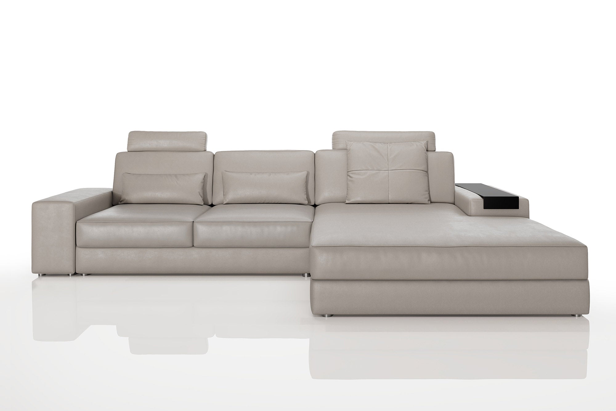 Bruno III [P] Ledersofa mit Ottomane