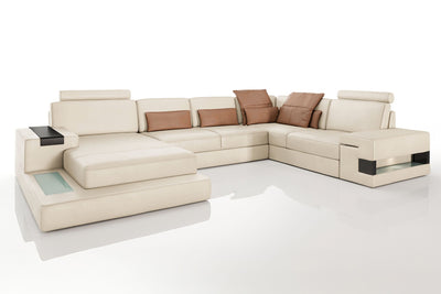 Bruno [S] Leder Wohnlandschaft U-Ottomane