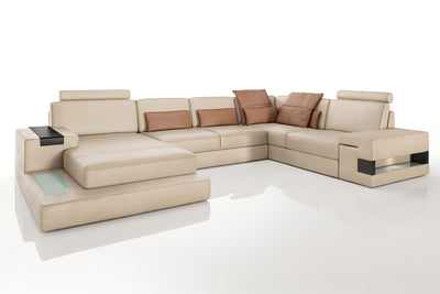 Bruno [S] Leder Wohnlandschaft U-Ottomane