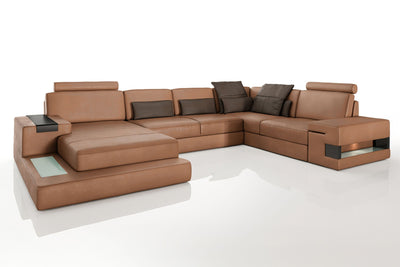 Bruno [S] Leder Wohnlandschaft U-Ottomane