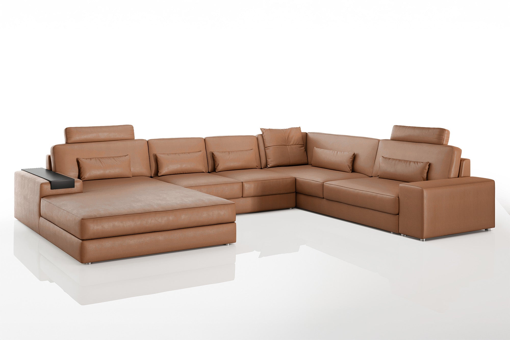 Bruno [P] Leder Wohnlandschaft U-Ottomane