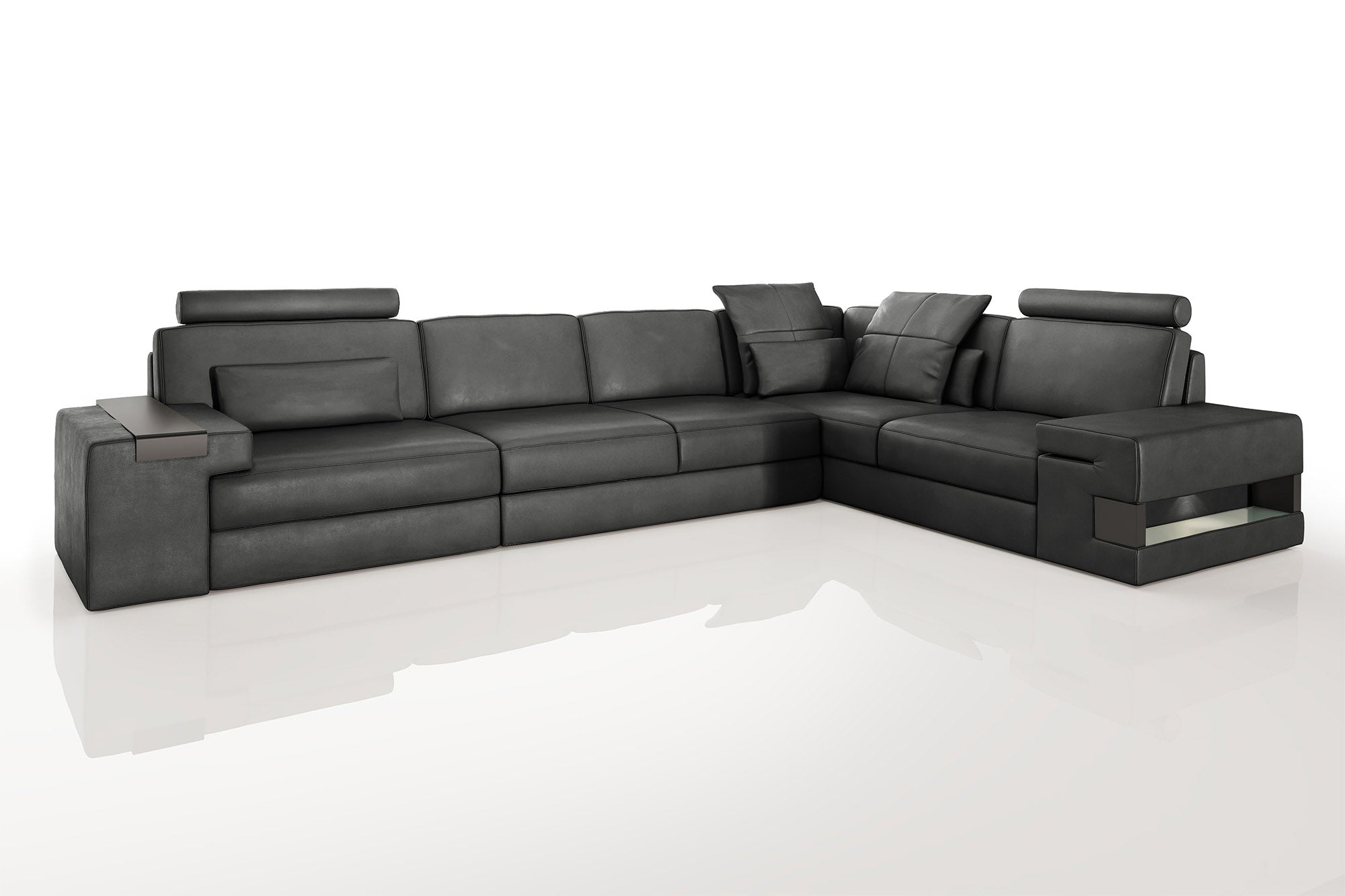 Bruno II [S] Leder Wohnlandschaft L-Form