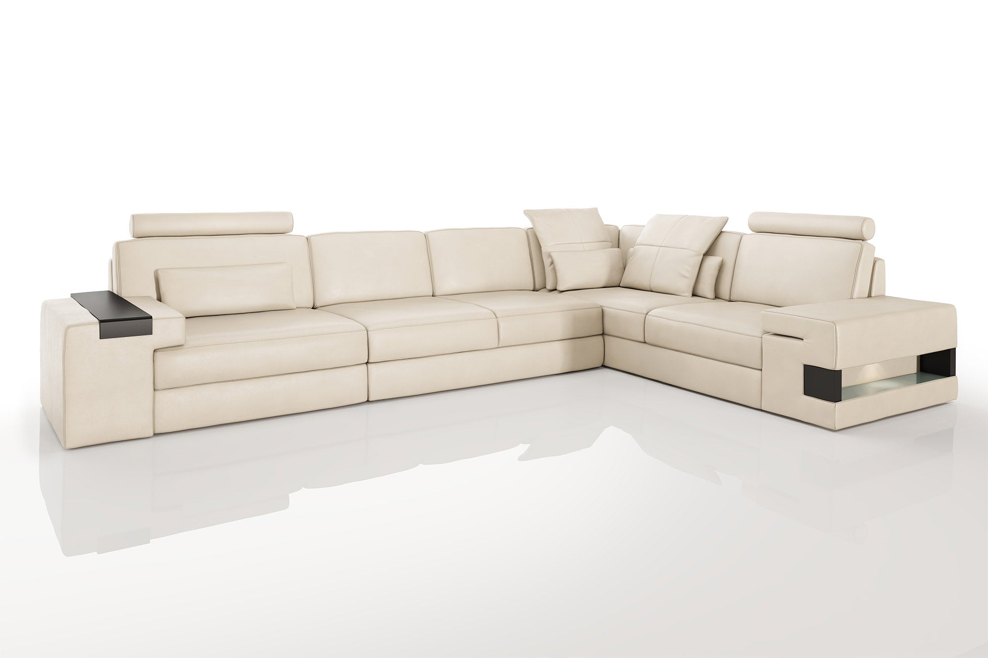 Bruno II [S] Leder Wohnlandschaft L-Form