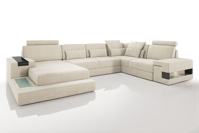 Bruno [S] Stoff Wohnlandschaft U-Ottomane