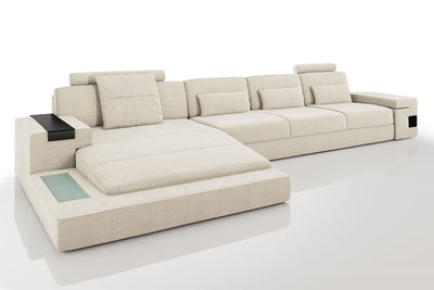 Bruno III-LG [S] Stoff Wohnlandschaft U-Ottomane