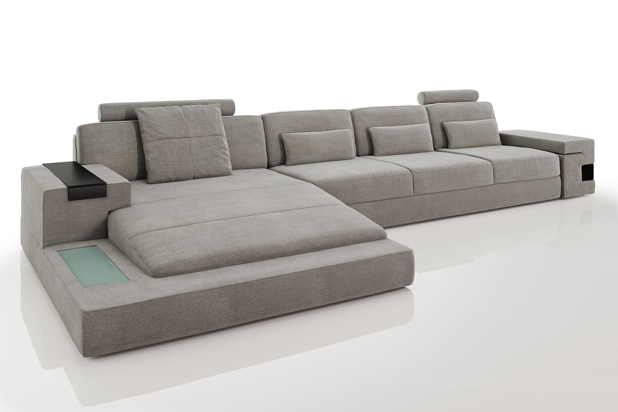 Bruno III-LG [S] Stoff Wohnlandschaft U-Ottomane