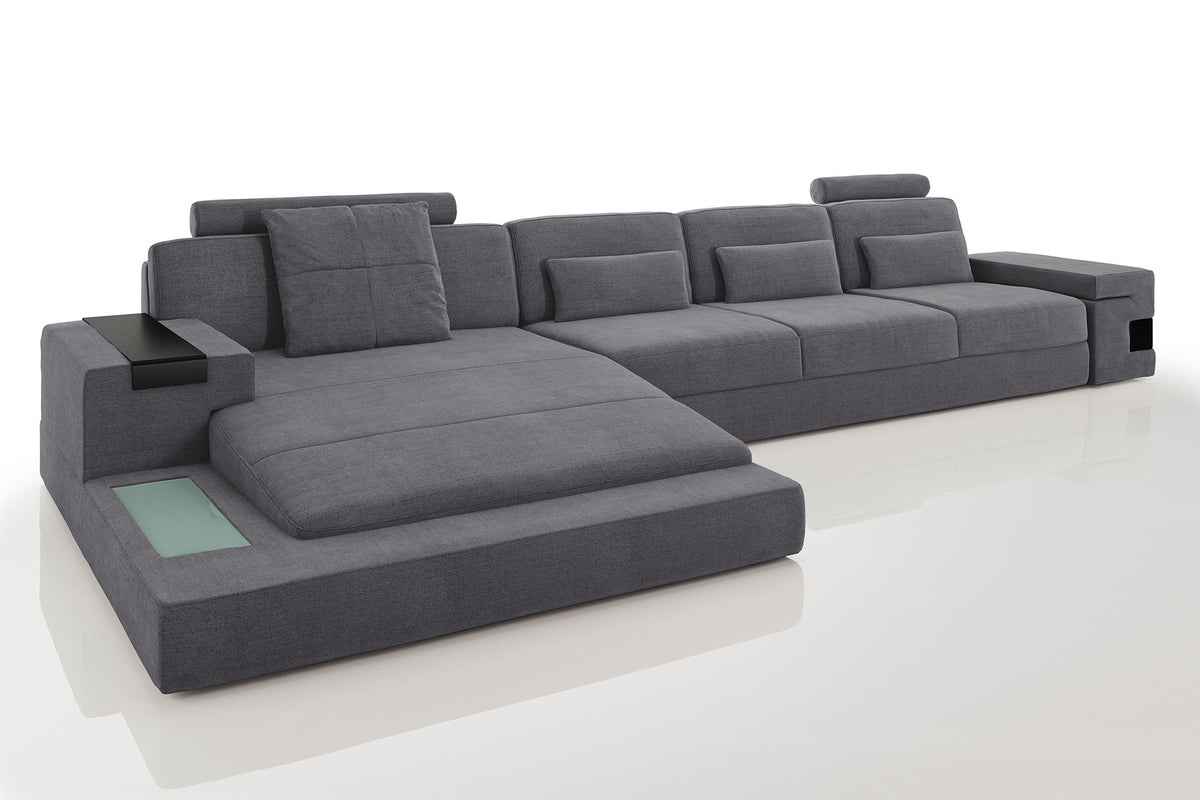 Bruno III-LG [S] Stoff Wohnlandschaft U-Ottomane
