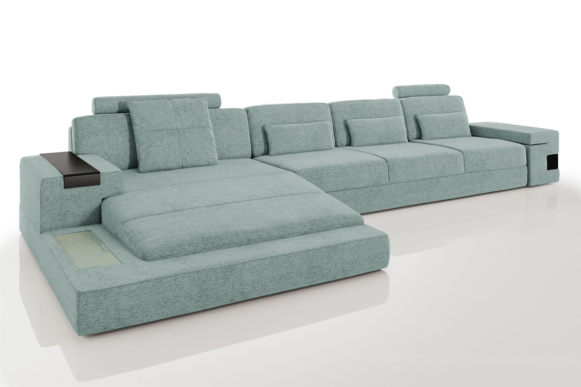 Bruno III-LG [S] Stoff Wohnlandschaft U-Ottomane