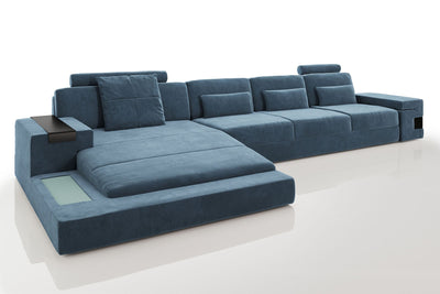 Bruno III-LG [S] Stoff Wohnlandschaft U-Ottomane