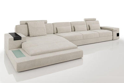 Bruno III-LG [S] Stoff Wohnlandschaft U-Ottomane