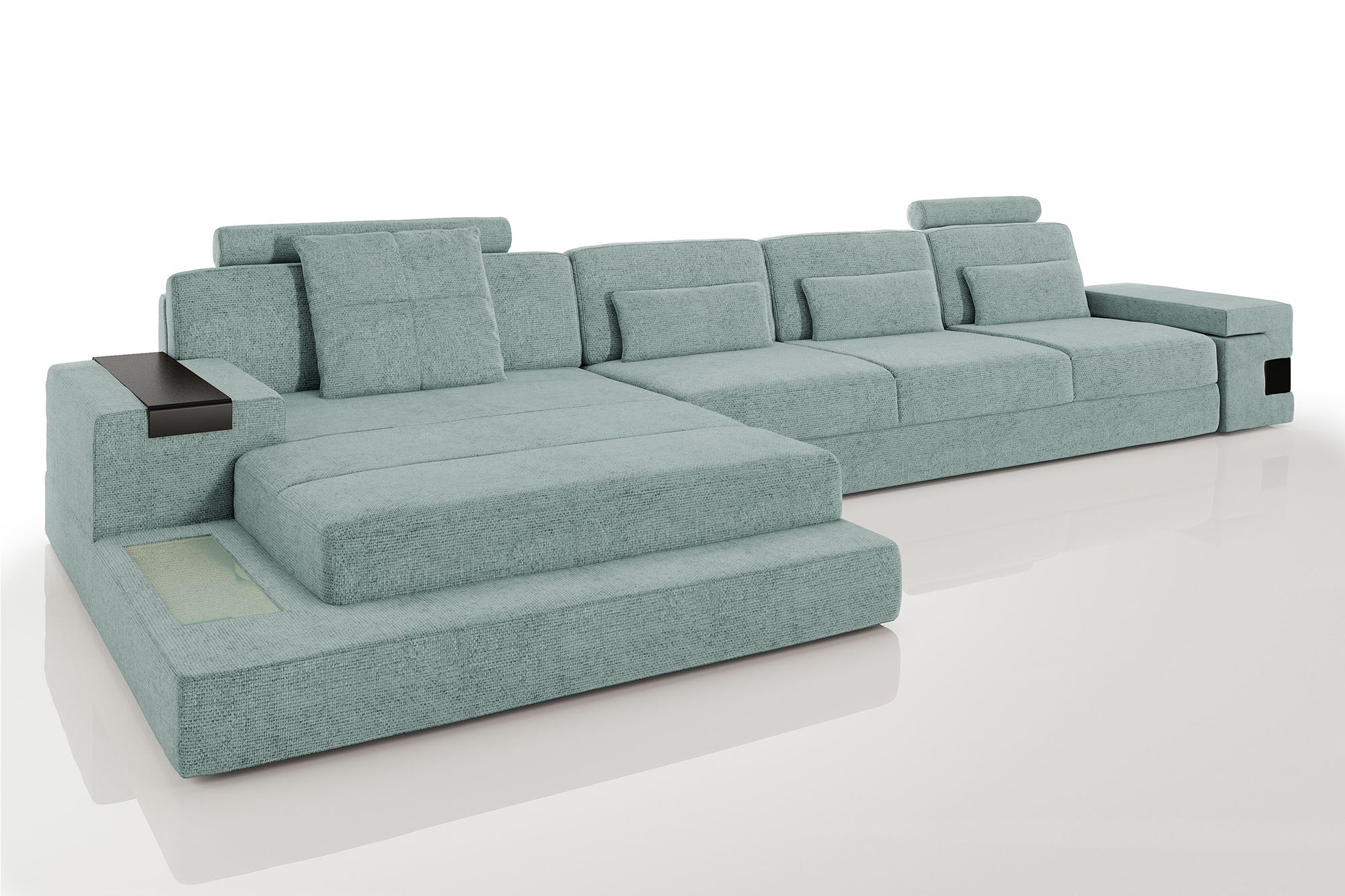 Bruno III-LG [S] Stoff Wohnlandschaft U-Ottomane