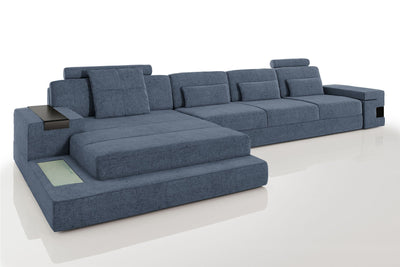 Bruno III-LG [S] Stoff Wohnlandschaft U-Ottomane