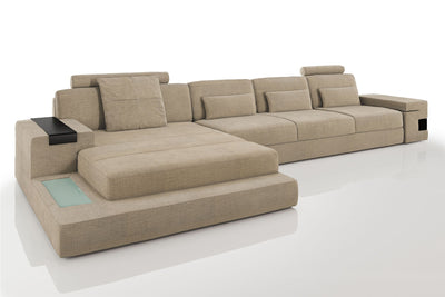 Bruno III-LG [S] Stoff Wohnlandschaft U-Ottomane