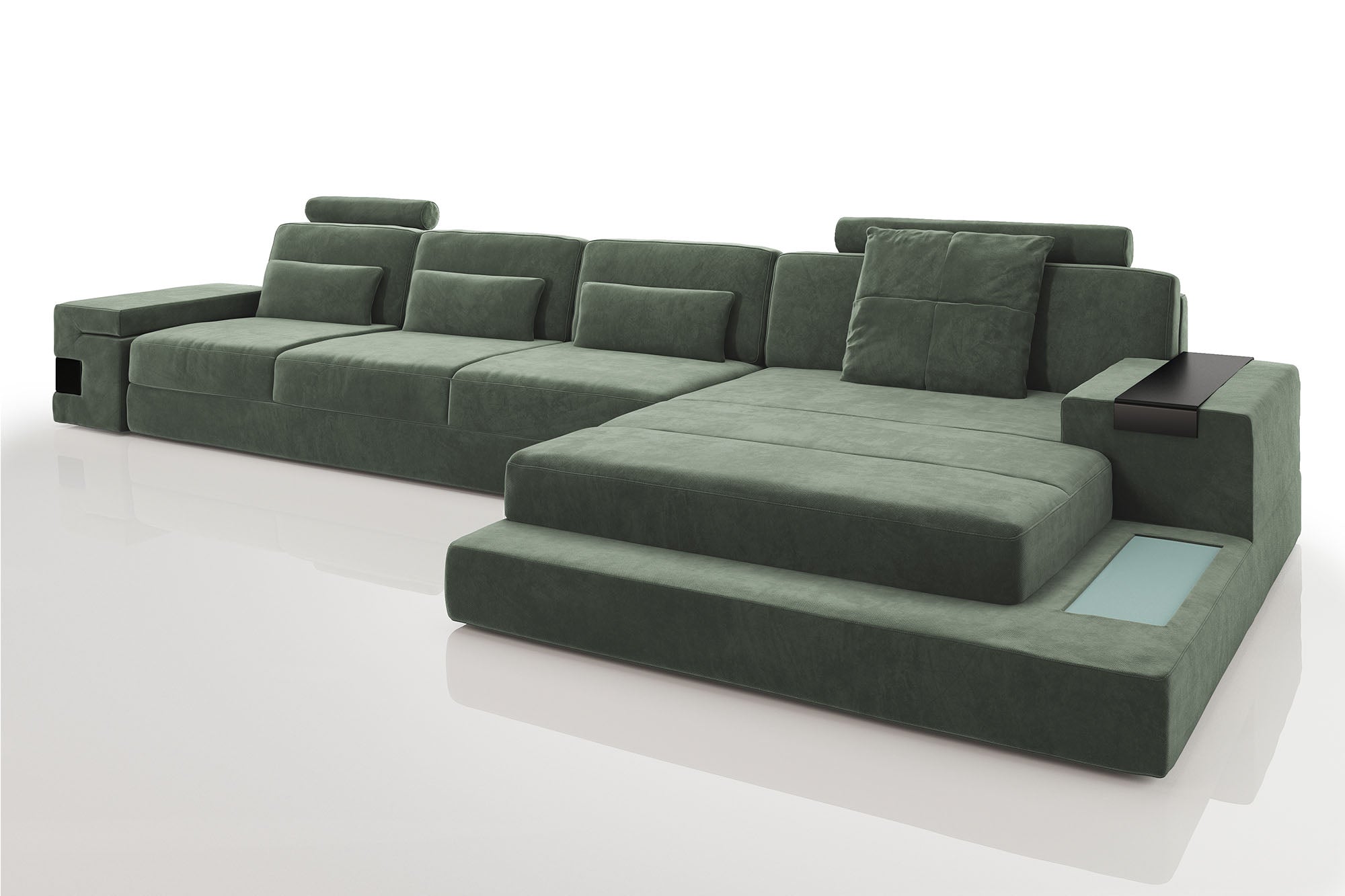 Bruno III-LG [S] Stoff Wohnlandschaft U-Ottomane