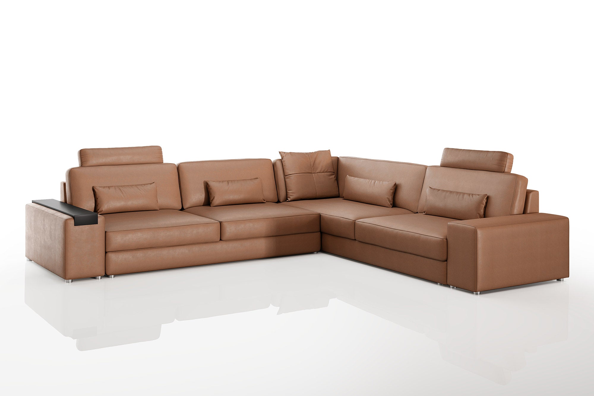 Bruno II [P] Leder Wohnlandschaft L-Form