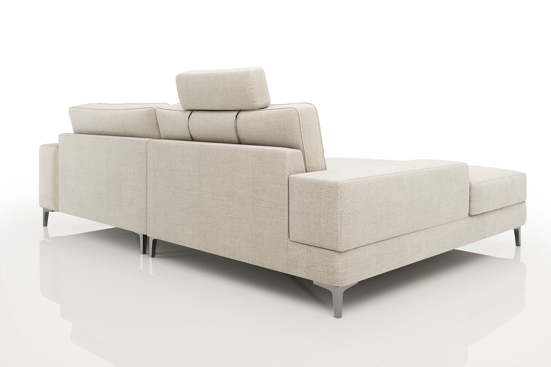 Maximilian IV [P] Kleines Stoffsofa mit Ottomane