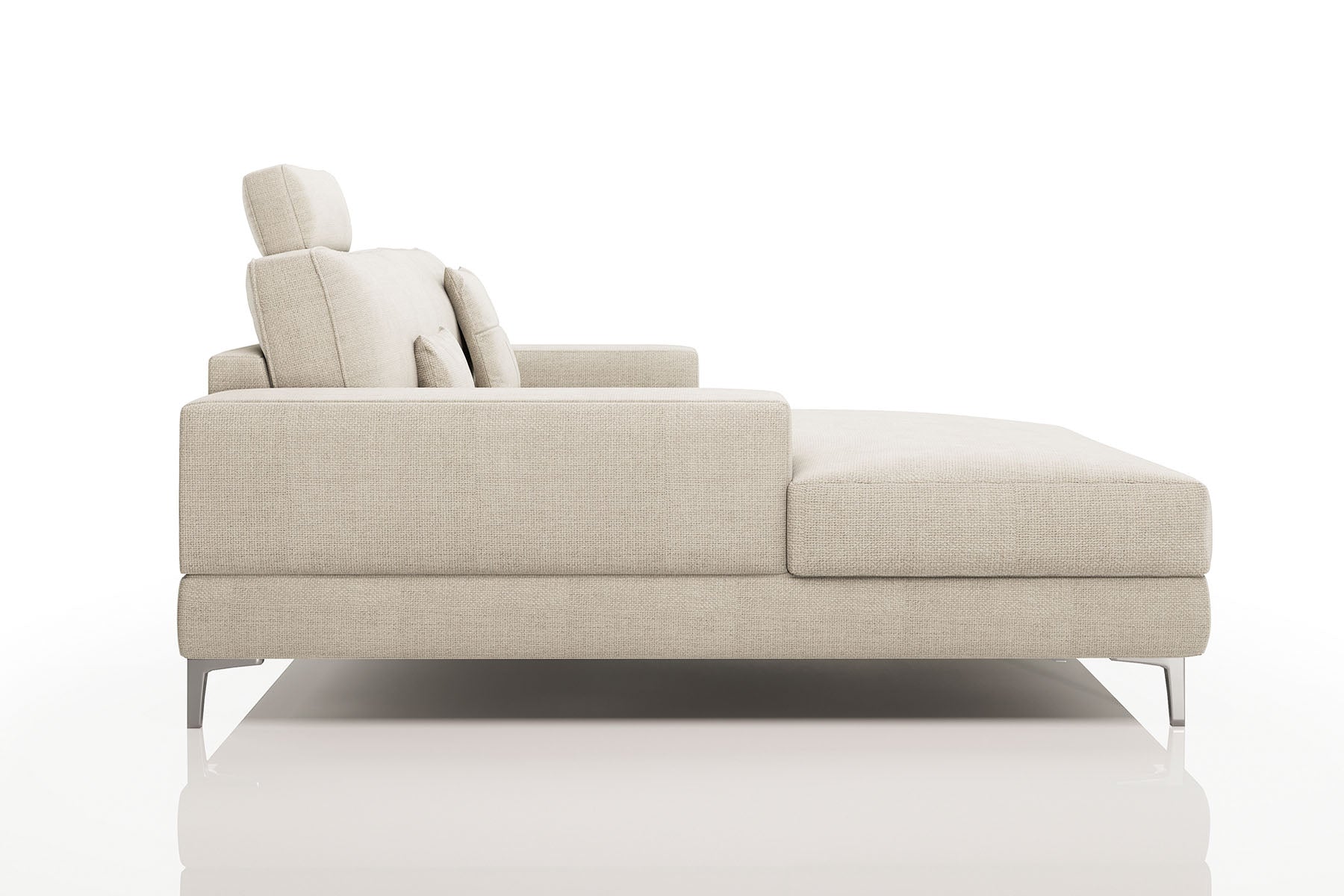 Maximilian IV [P] Kleines Stoffsofa mit Ottomane