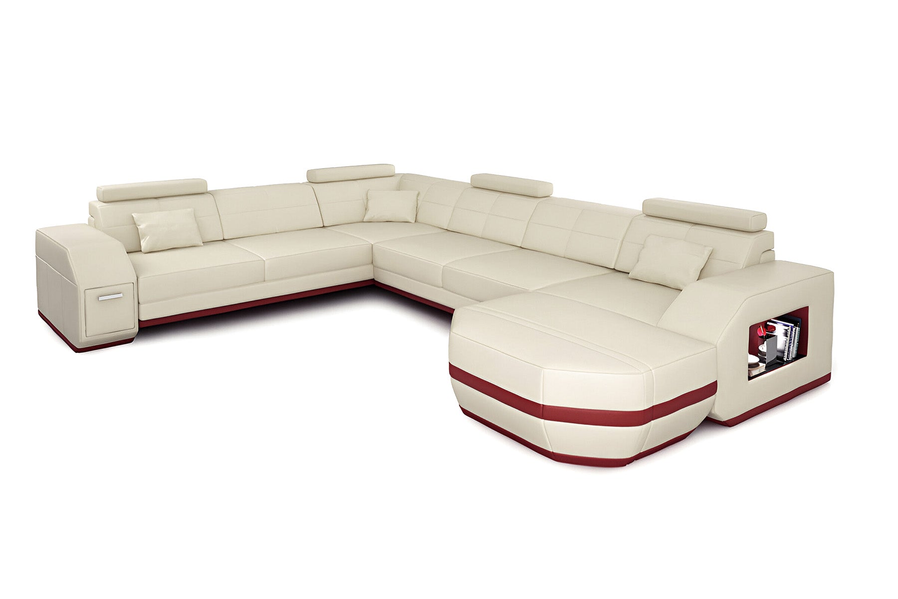 Jonas [S] Leder Wohnlandschaft U-Ottomane