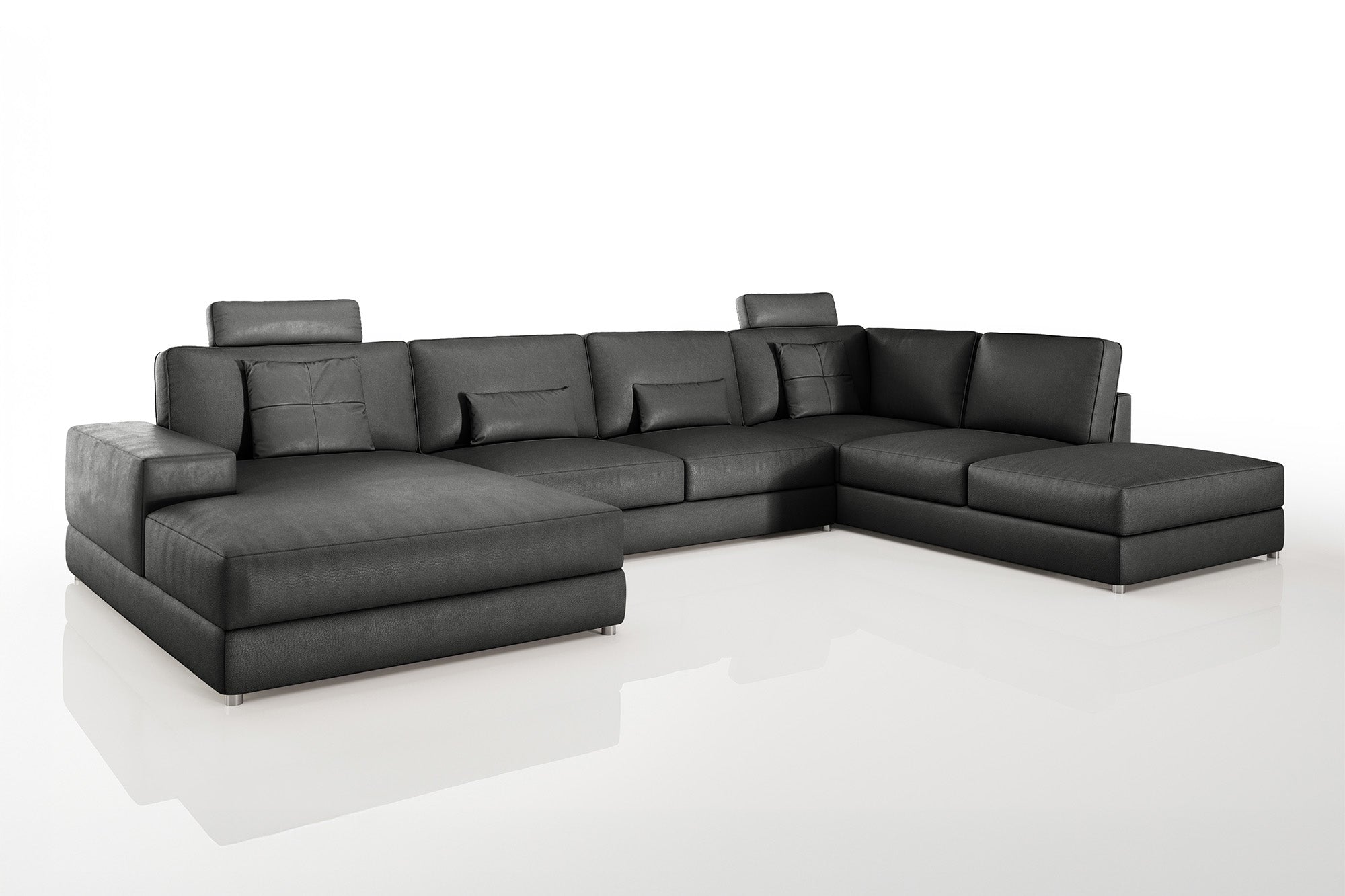 Maximilian [P] Leder Wohnlandschaft U-Ottomane