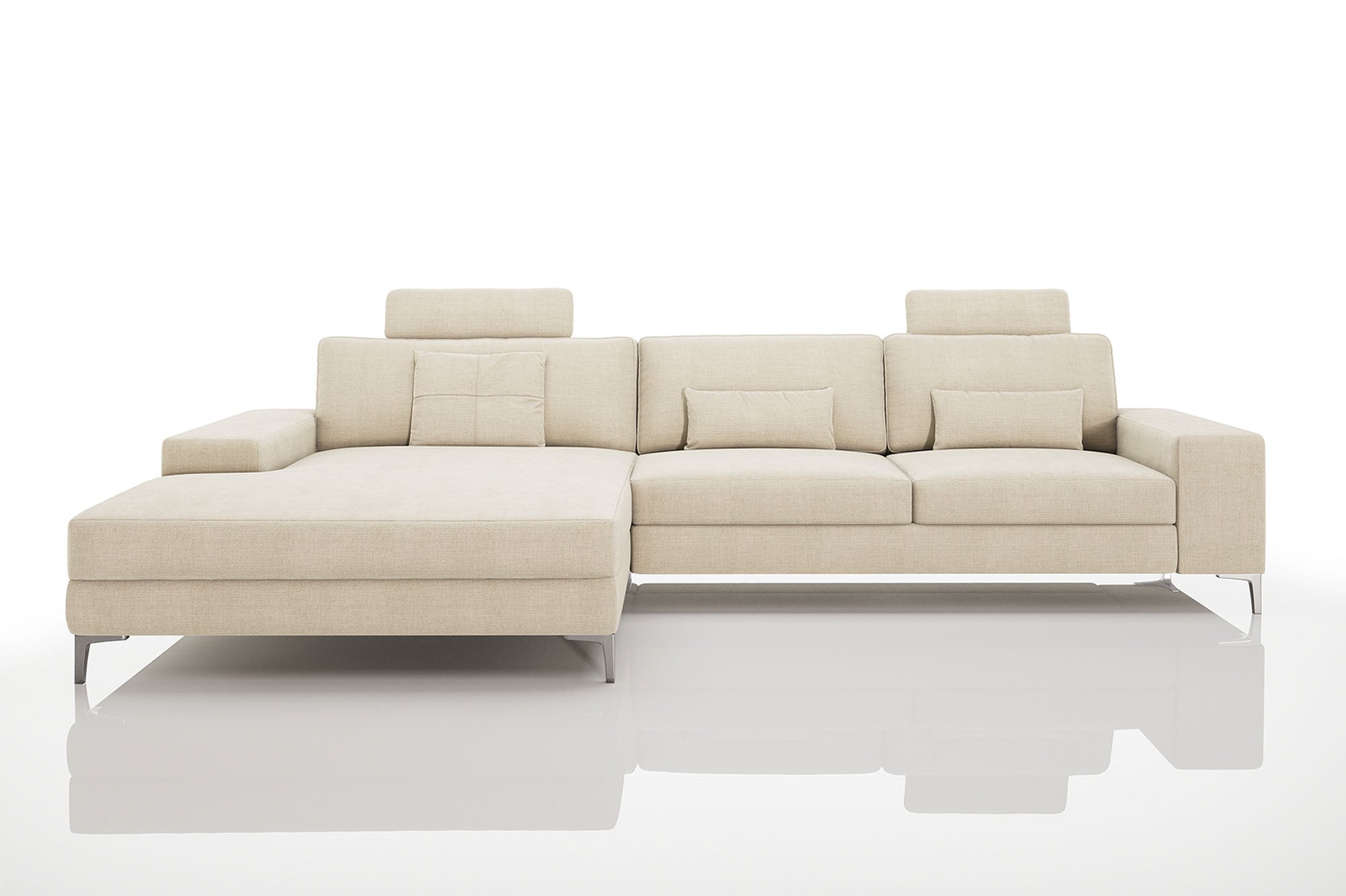 Maximilian III [P] Stoffsofa mit Ottomane