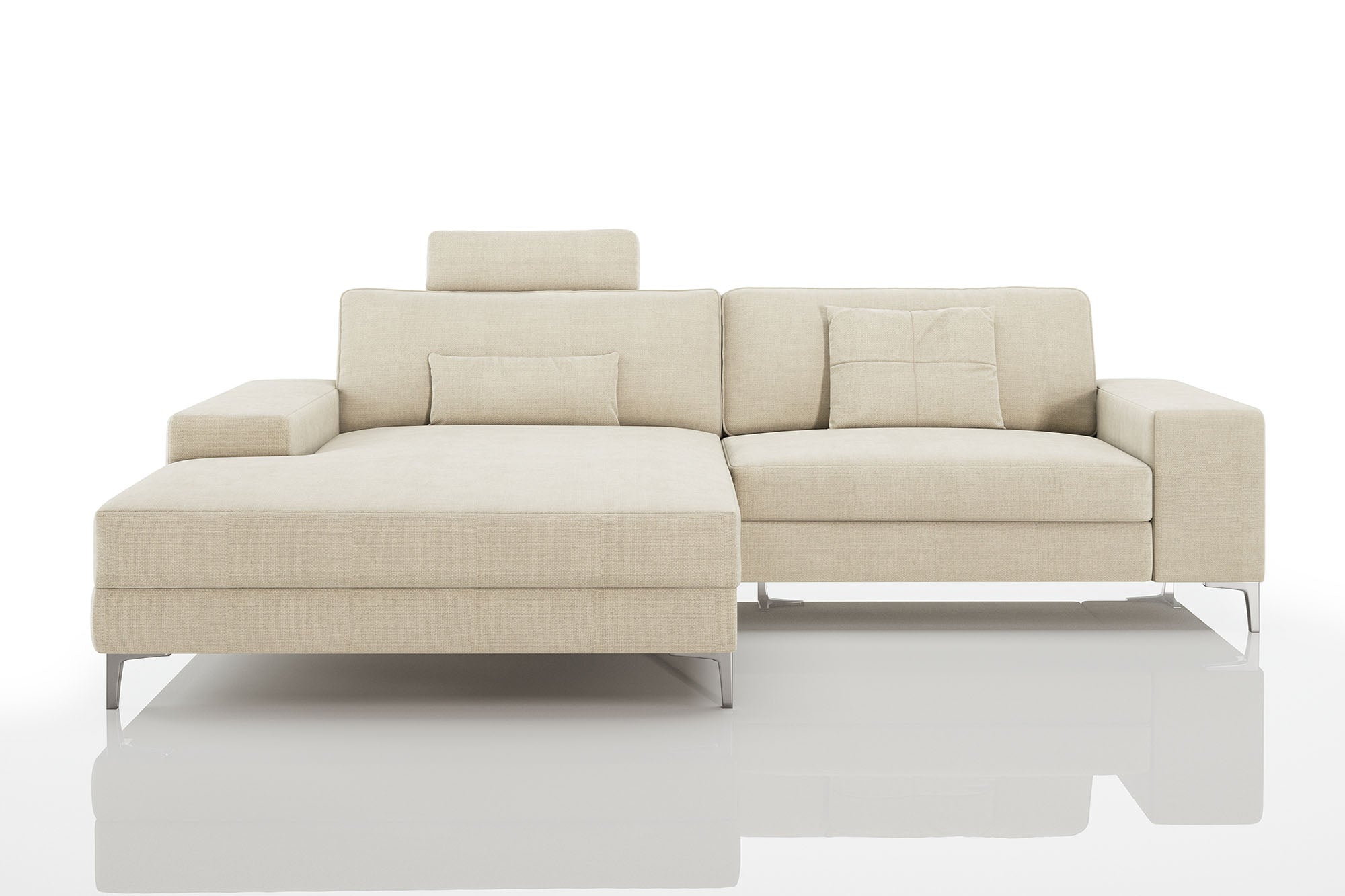 Maximilian IV [P] Kleines Stoffsofa mit Ottomane