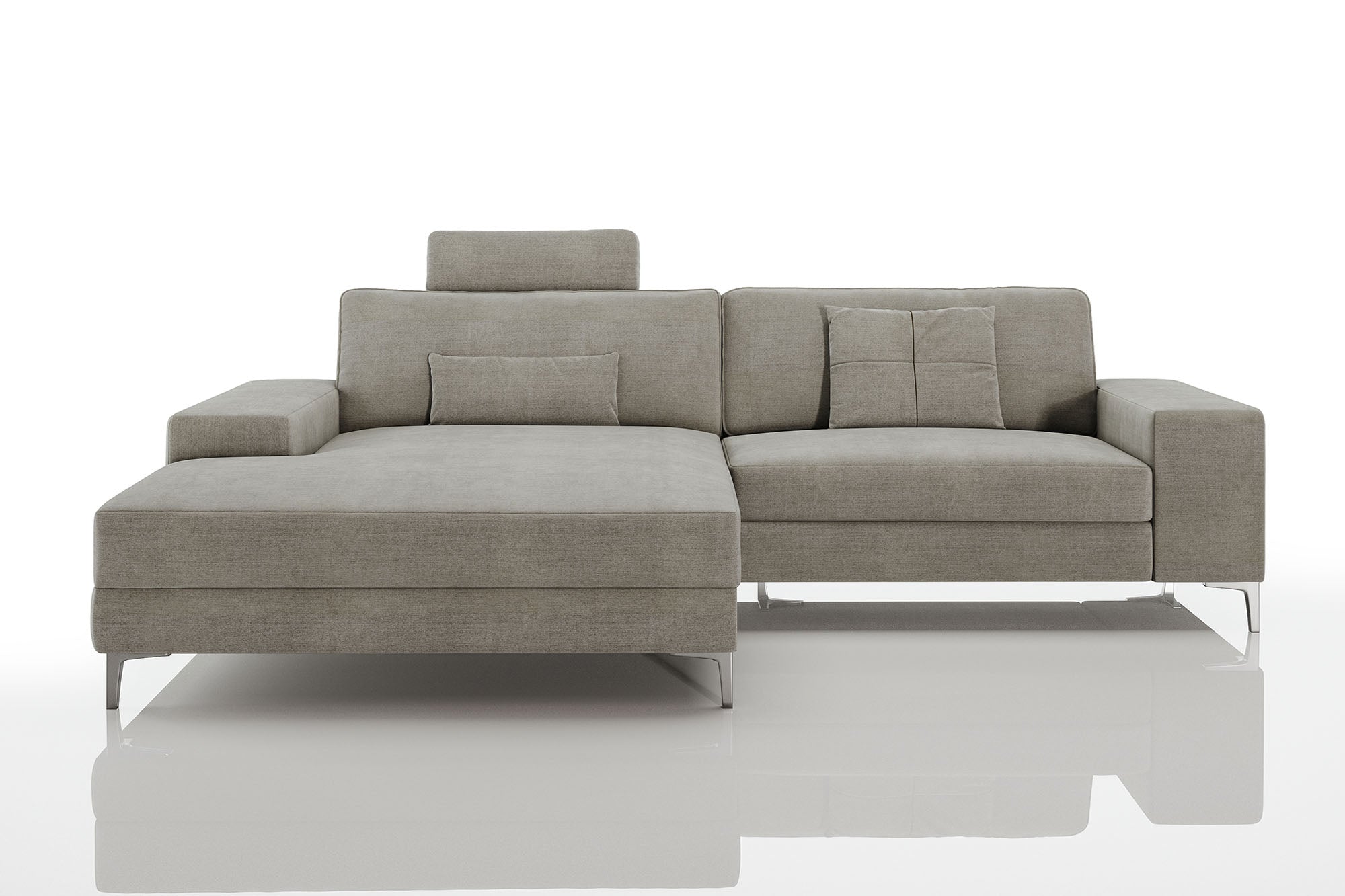 Maximilian IV [P] Kleines Stoffsofa mit Ottomane