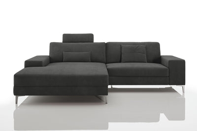 Maximilian IV [P] Kleines Stoffsofa mit Ottomane