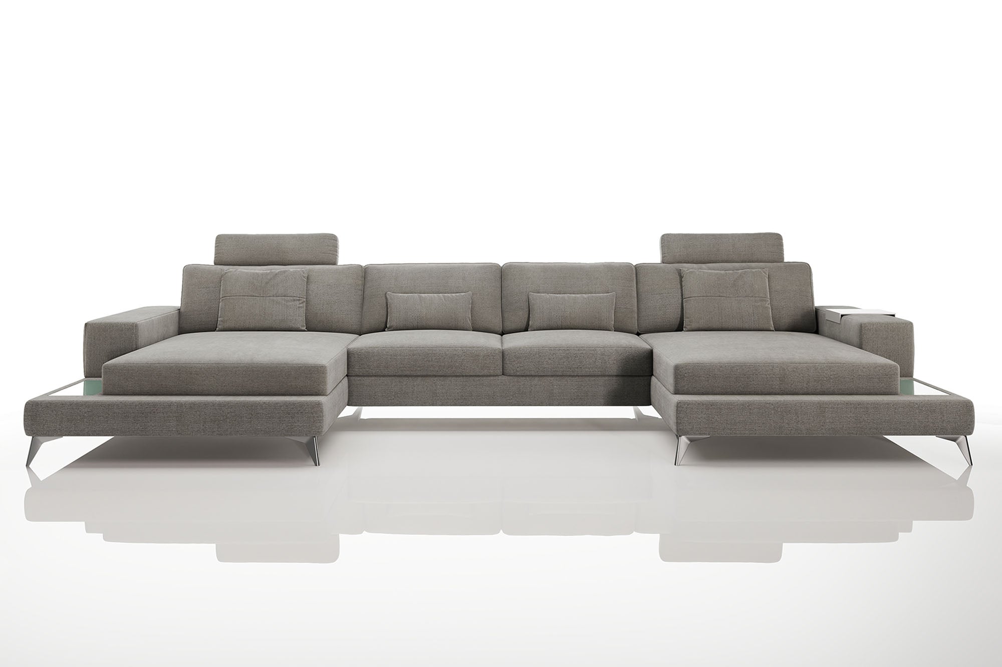 Maximilian [S] Stoff Wohnlandschaft U-Ottomane