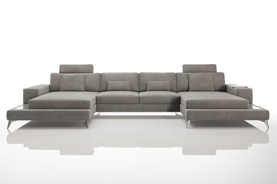 Maximilian [S] Stoff Wohnlandschaft U-Ottomane