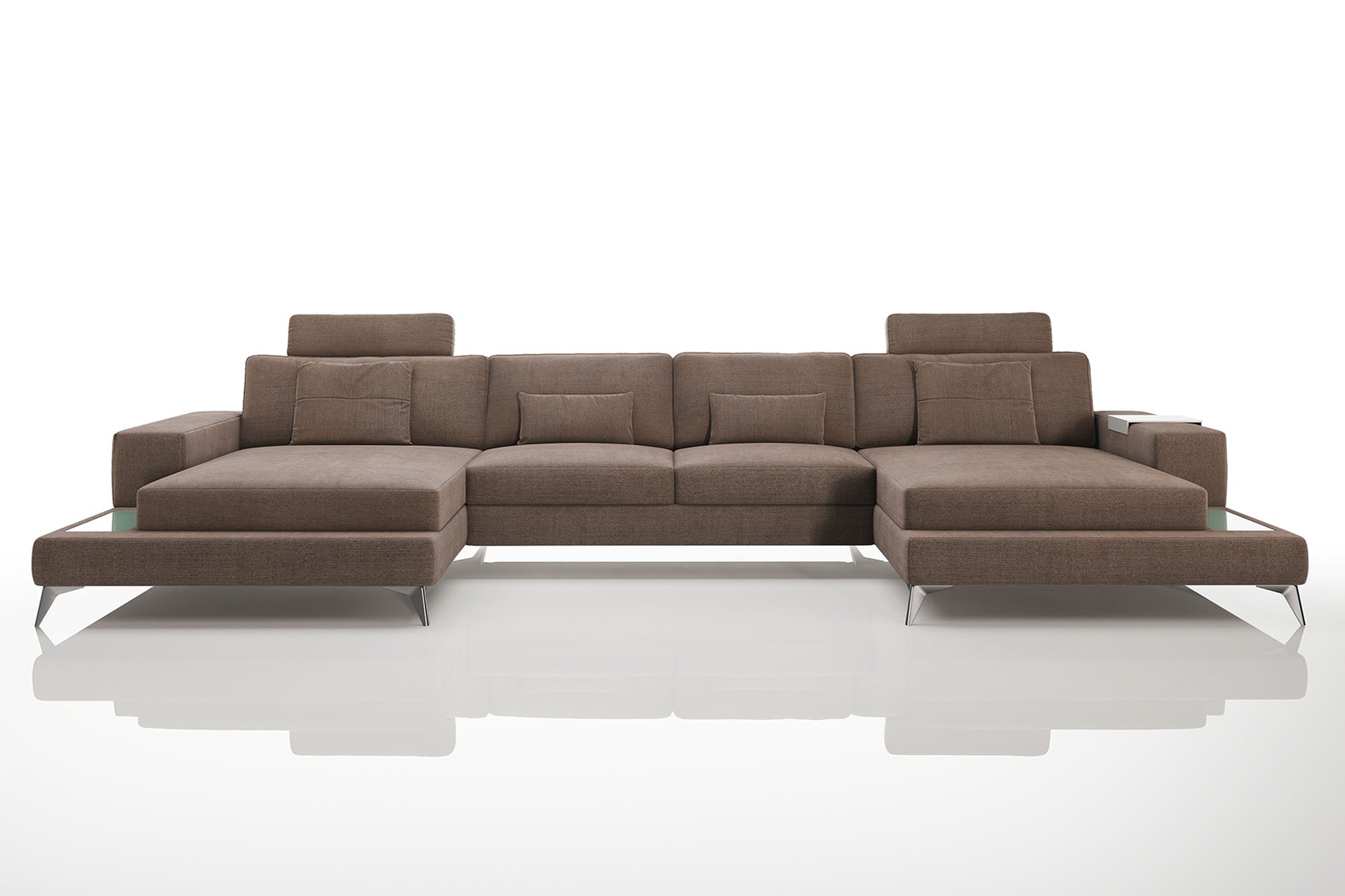 Maximilian [S] Stoff Wohnlandschaft U-Ottomane