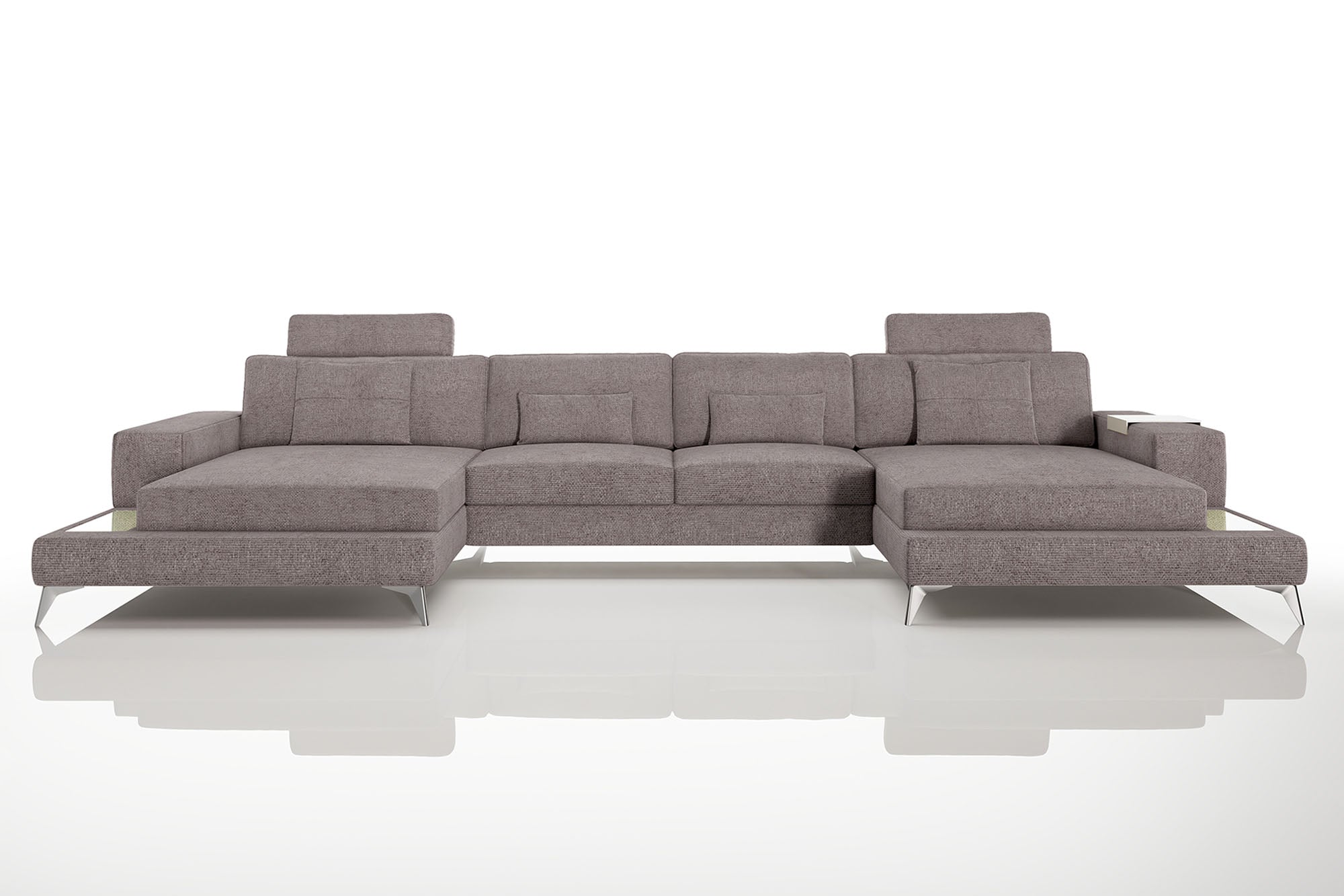 Maximilian [S] Stoff Wohnlandschaft U-Ottomane