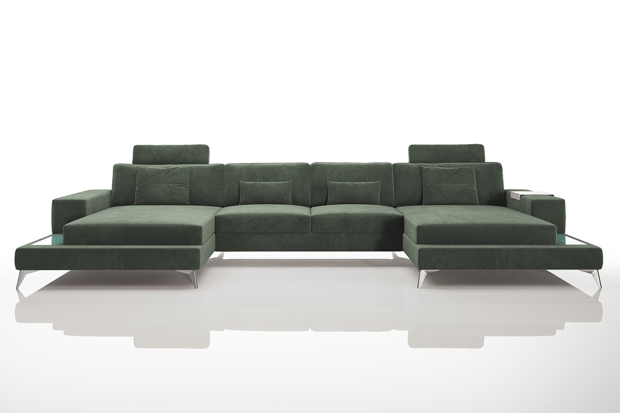 Maximilian [S] Stoff Wohnlandschaft U-Ottomane