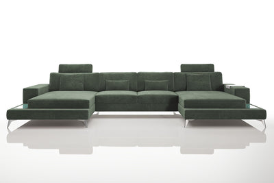 Maximilian [S] Stoff Wohnlandschaft U-Ottomane