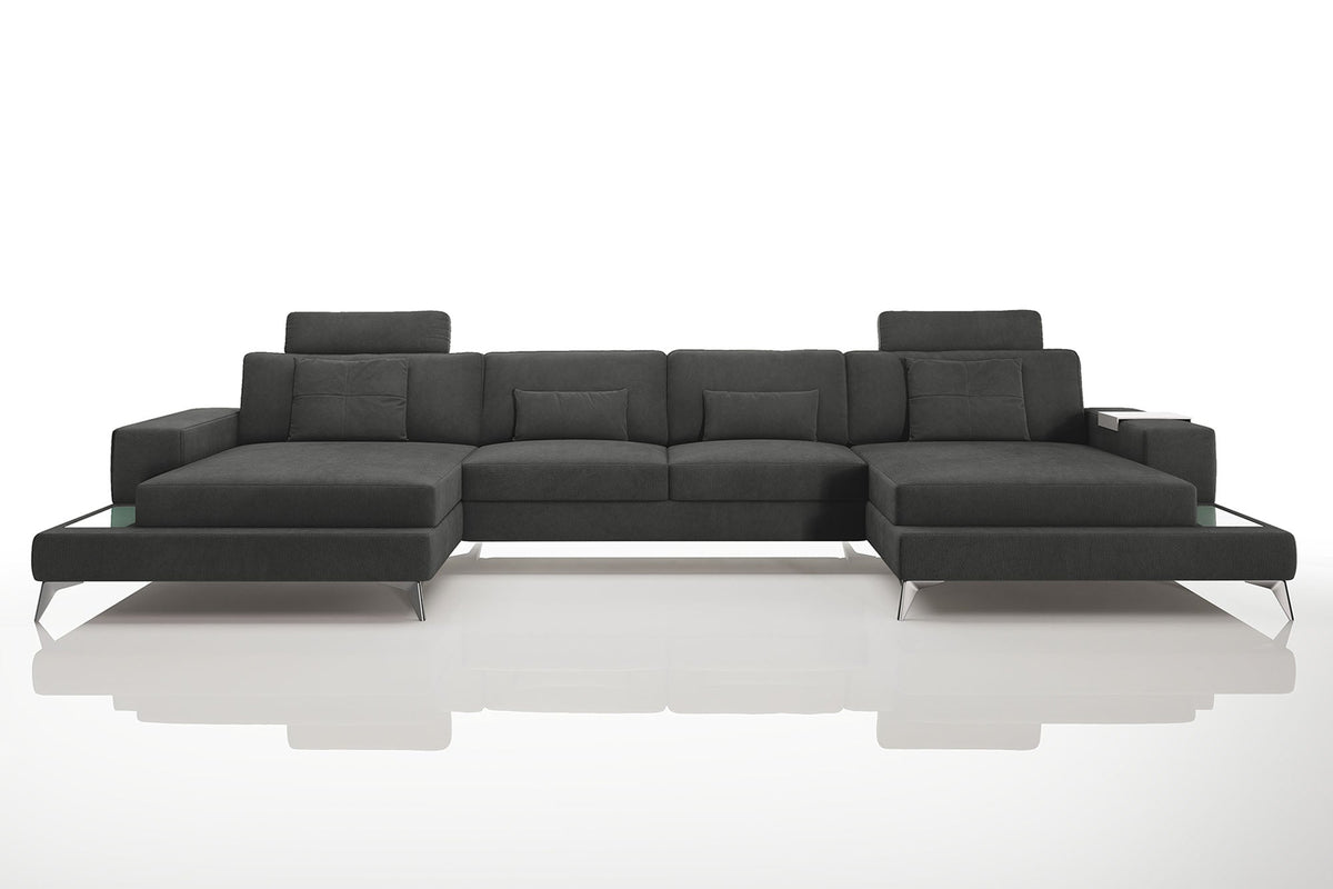 Maximilian [S] Stoff Wohnlandschaft U-Ottomane